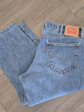 Levis 559 Jeans Mens 38x30 Blue Dark Wash Cotton Stretch Relaxed Fit Workwear